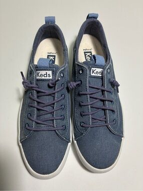 Women Keds Denim Blue Canvas Sneakers